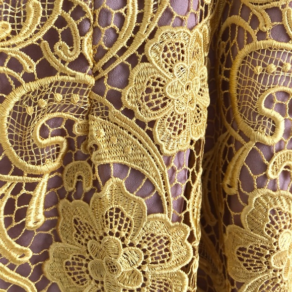 Dress the Population Ava Canary Yellow Lace Dress Small - Picture 5 of 11